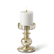 Richland Pillar Holder Unique Mercury Bubble - 7.3" - Set of 6 - thumbnail number 3
