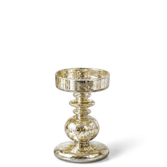 Richland Pillar Holder Unique Mercury Bubble - 7.3"