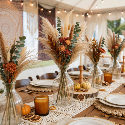 Quinn Vase with autumn floral arrangement on a rustic tablescape - thumbnail number 5