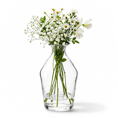 Quinn Vase with delicate white flowers on a white background - thumbnail number 2