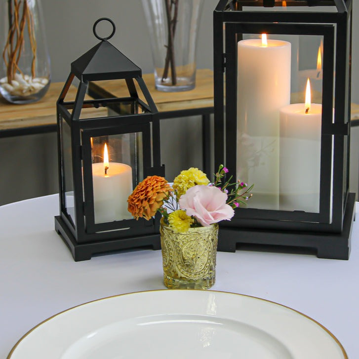Gold plating and Black Candle Jar Glass