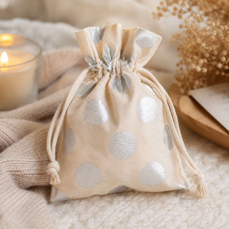 Richland Cotton Bag 5" x 7" with Silver Dots Set of 12 - thumbnail number 6