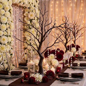 34-inch artificial manzanita tree centerpiece with dangling acrylic bead chains - thumbnail number 3