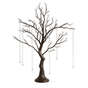 34-inch artificial manzanita tree centerpiece with 8 hanging acrylic bead chains - thumbnail number 1