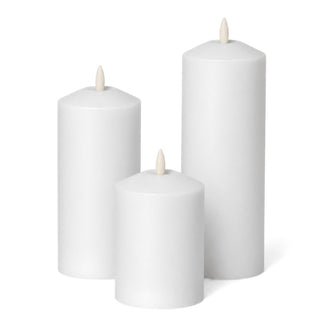Richland Bullet LED Wax Candle 3"x4", 3"x6", & 3"x8" Set of 3
