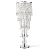 4ft Cascading Crystal Beaded Floral Stand – Waterfall Chandelier Table Centerpiece for Event Décor - thumbnail number 1