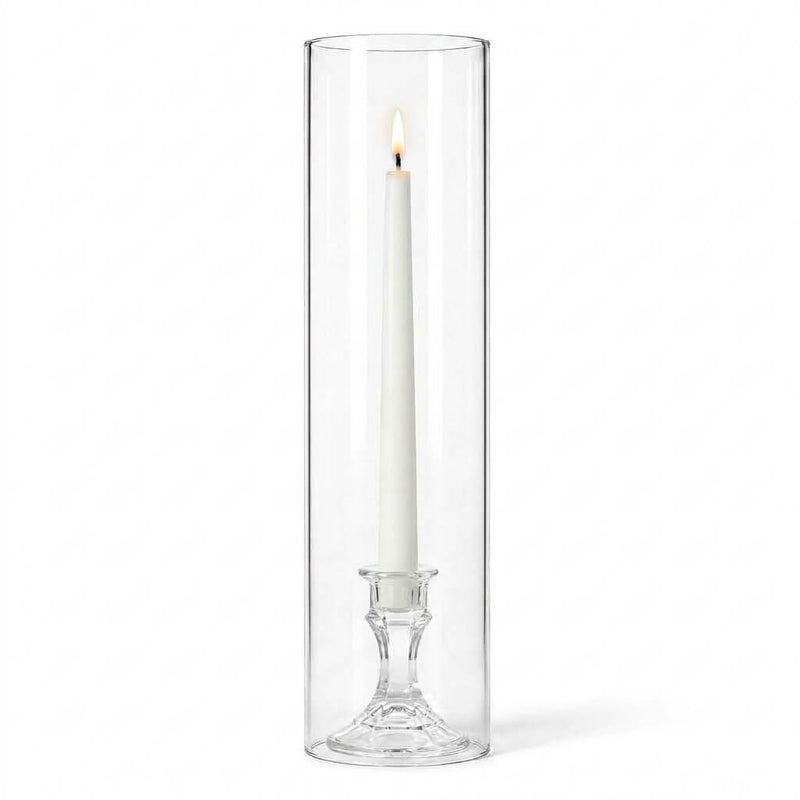 Glass Chimney Candle Shade 4" x 18" – Set of 12 - thumbnail number 3