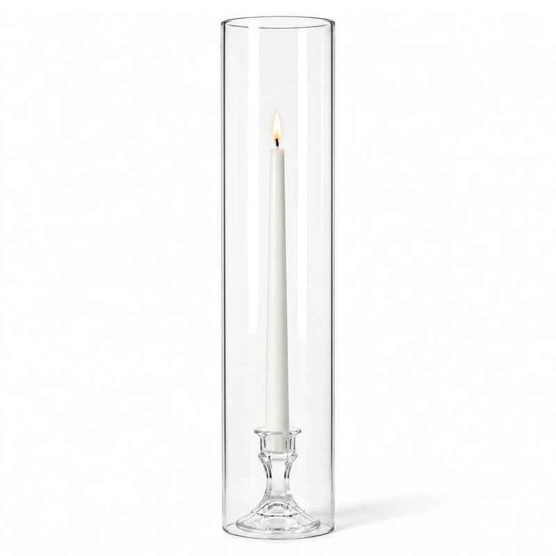 Glass Chimney Candle Shade 4" x 20" – Set of 12 - thumbnail number 3