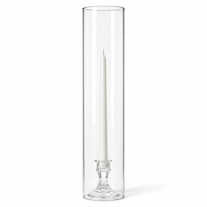 Glass Chimney Candle Shade 4" x 20" – Set of 12 - thumbnail number 2