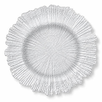 Richland 13" Dripped in Silver Charger Plate Set of 12