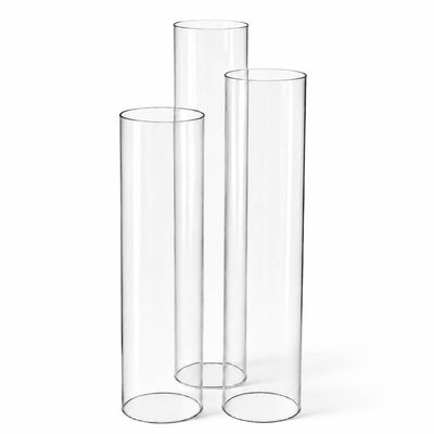 Richland Glass Chimney Candle Shade 16", 18" & 20" Set of 3
