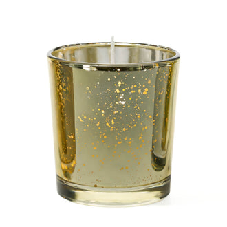Richland Votive Candles & Mercury Votive Holders Set of 288 - White - Unscented - Metallic Gold Style