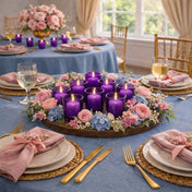 Richland Votive Candles & Eastland Colored Votive Holders Set of 72 - White - Citronella Scented - Purple Style - thumbnail number 4