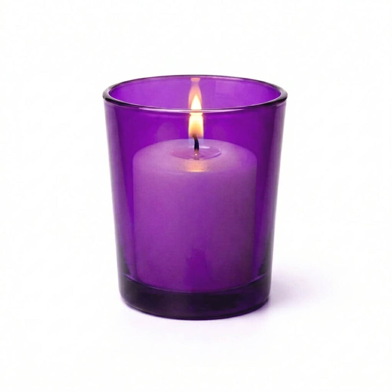 Richland Votive Candles & Eastland Colored Votive Holders Set of 288 - White - Purple Style - thumbnail number 2