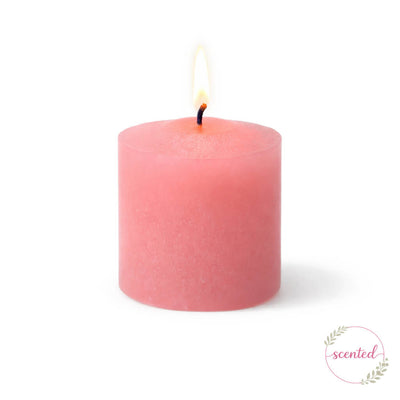 Richland Votive Candles & Eastland Frosted Votive Holders Set of 12 - Pink - Gardenia Scented - thumbnail number 4