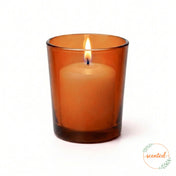 Richland Votive Candles & Eastland Colored Votive Holders Set of 144 - White - Fresh Laundry Scented - Amber Style - thumbnail number 2