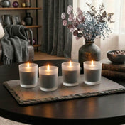 Richland Votive Candles & Eastland Frosted Votive Holders Set of 12 - Black - Unscented - thumbnail number 8