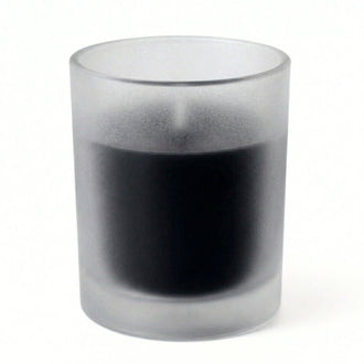 Richland Votive Candles & Eastland Frosted Votive Holders Set of 12 - Black - Unscented