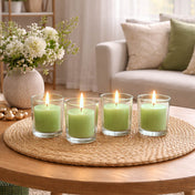 Richland Votive Candles & Eastland Clear Votive Holders Set of 288 - Green - Vanilla Lime Scented - thumbnail number 7