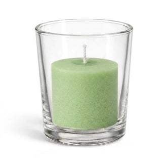 Richland Votive Candles & Eastland Clear Votive Holders Set of 12 - Green - Unscented