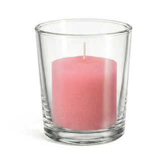 Richland Votive Candles & Eastland Clear Votive Holders Set of 12 - Pink - Unscented