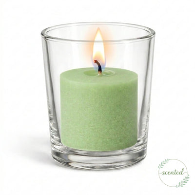 Richland Votive Candles & Eastland Clear Votive Holders Set of 288 - Green - Vanilla Lime Scented - thumbnail number 2