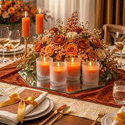 Richland Votive Candles & Eastland Frosted Votive Holders Set of 72 - Orange - Unscented - thumbnail number 5