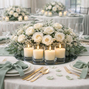 Richland Votive Candles & Eastland Clear Votive Holders Set of 12