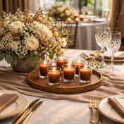 Richland Votive Candles & Eastland Clear Votive Holders Set of 12 - Brown - Unscented - thumbnail number 5