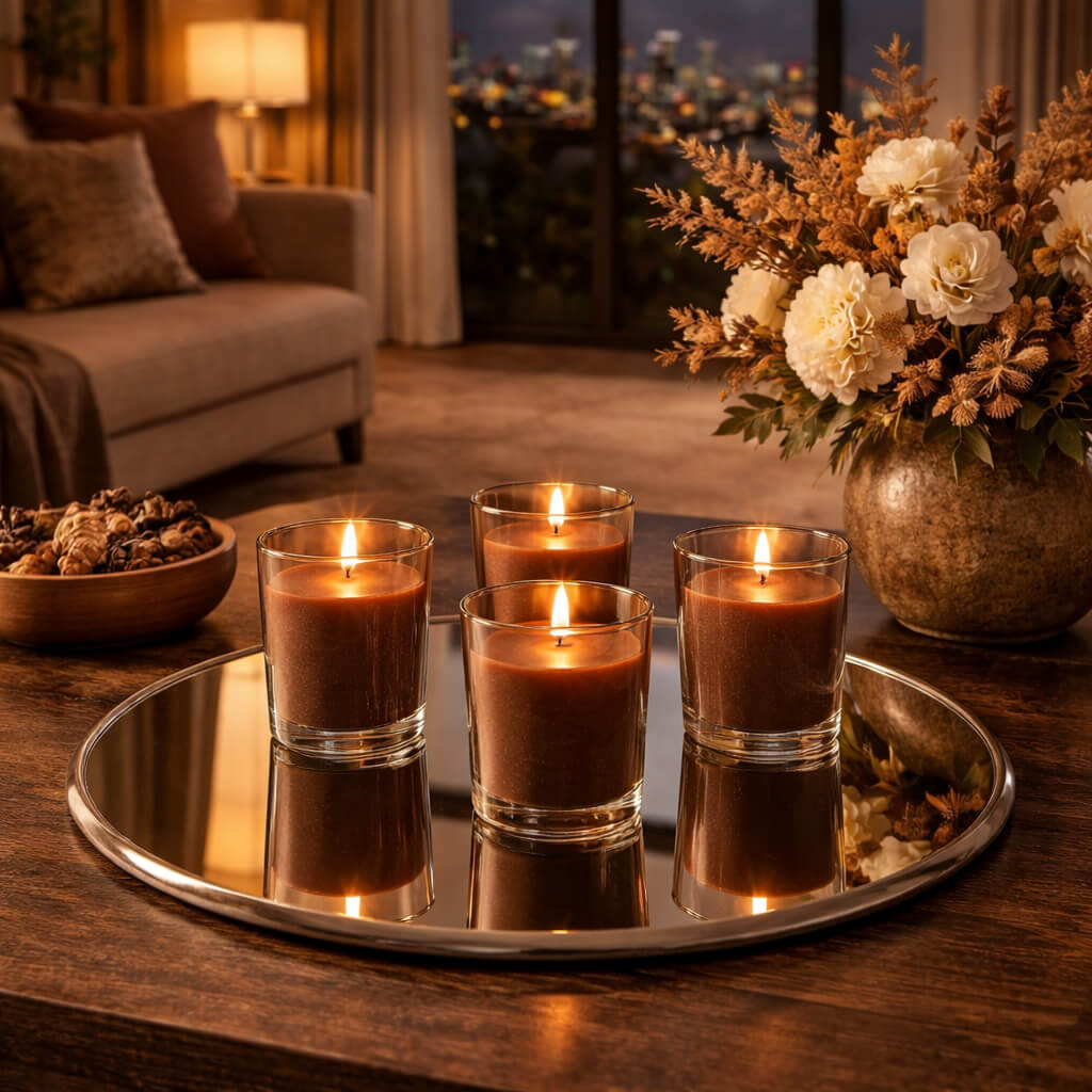 Richland Votive Candles & Eastland Clear Votive Holders Set of 12