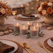 Richland Votive Candles & Eastland Frosted Votive Holders Set of 72 - Brown - Unscented - thumbnail number 7
