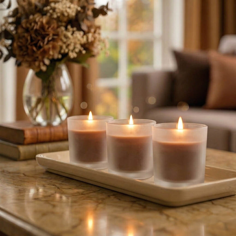 Richland Votive Candles & Eastland Frosted Votive Holders Set of 12 - thumbnail number 82