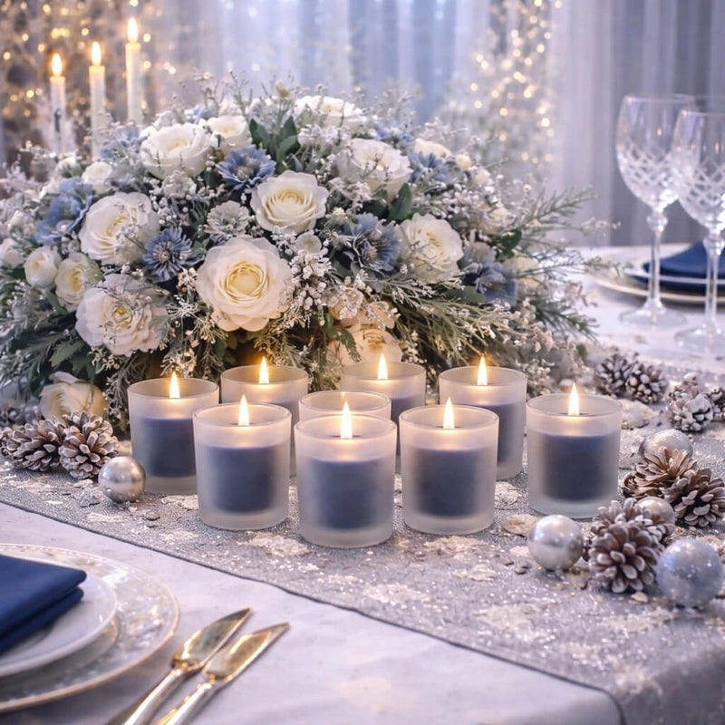 Richland Votive Candles & Eastland Frosted Votive Holders Set of 144 - thumbnail number 84