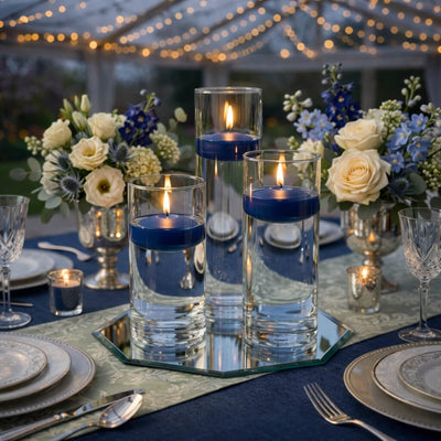 Eastland Octagon Mirror and Cylinder Vase Centerpiece with Richland 3" Floating Candles Set of 7 - thumbnail number 79