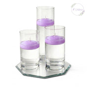 Eastland Octagon Mirror and Cylinder Vase Centerpiece with Richland 3" Floating Candles Set of 84 - thumbnail number 41