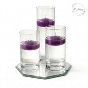 Eastland Octagon Mirror and Cylinder Vase Centerpiece with Richland 3" Floating Candles Set of 84 - thumbnail number 26