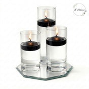 Eastland Octagon Mirror and Cylinder Vase Centerpiece with Richland 3" Floating Candles Set of 84 - thumbnail number 12
