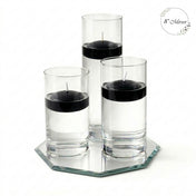 Eastland Octagon Mirror and Cylinder Vase Centerpiece with Richland 3" Floating Candles Set of 84 - thumbnail number 11