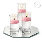 Eastland Octagon Mirror and Cylinder Vase Centerpiece with Richland 3" Floating Candles Set of 7 - thumbnail number 47