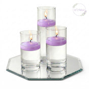 Eastland Octagon Mirror and Cylinder Vase Centerpiece with Richland 3" Floating Candles Set of 7 - thumbnail number 44