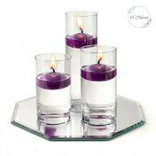 Eastland Octagon Mirror and Cylinder Vase Centerpiece with Richland 3" Floating Candles Set of 84 - thumbnail number 29