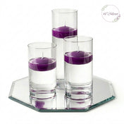 Eastland Octagon Mirror and Cylinder Vase Centerpiece with Richland 3" Floating Candles Set of 84 - thumbnail number 28
