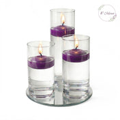 Eastland Round Mirror and Cylinder Vase Centerpiece with Richland 3" Floating Candles Set of 7 - thumbnail number 37