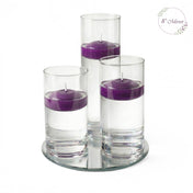 Eastland Round Mirror and Cylinder Vase Centerpiece with Richland 3" Floating Candles Set of 7 - thumbnail number 36