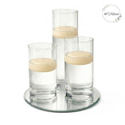 Eastland Round Mirror and Cylinder Vase Centerpiece with Richland 3" Floating Candles Set of 7 - thumbnail number 80