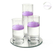 Eastland Round Mirror and Cylinder Vase Centerpiece with Richland 3" Floating Candles Set of 84 - thumbnail number 59