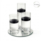 Eastland Round Mirror and Cylinder Vase Centerpiece with Richland 3" Floating Candles Set of 7 - thumbnail number 17