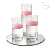 Eastland Round Mirror and Cylinder Vase Centerpiece with Richland 3" Floating Candles Set of 84 - thumbnail number 75
