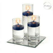 Eastland Square Mirror and Cylinder Vase Centerpiece with Richland 3" Floating Candles Set of 7 - thumbnail number 23