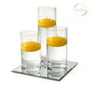 Eastland Square Mirror and Cylinder Vase Centerpiece with Richland 3" Floating Candles Set of 7 - thumbnail number 50